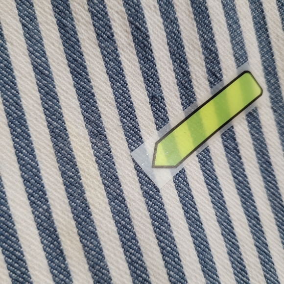 Madewell Shrunken (style name) Workwear Jacket in Poppy Stripe Denim - Size S - Picture 15 of 15